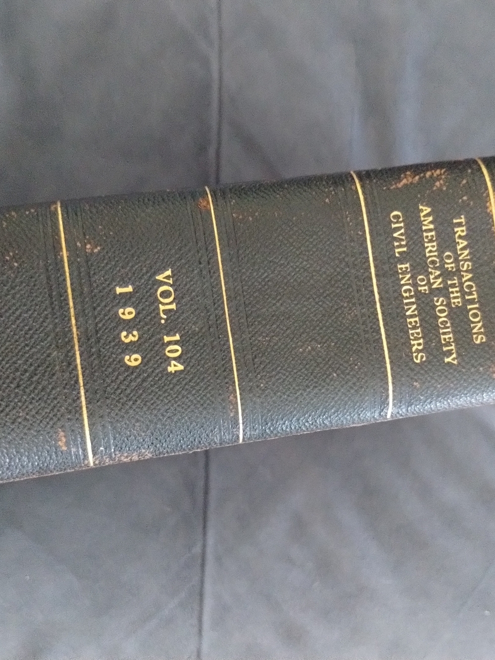 Vintage Hardcover Book - Off-White Pages with Black Text